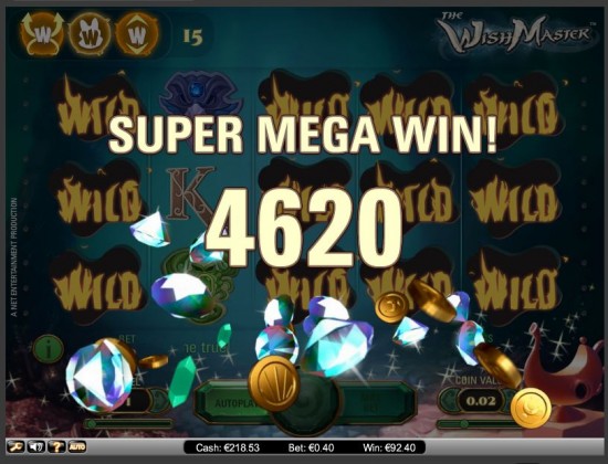 Suite des Mega Win de Wish Master